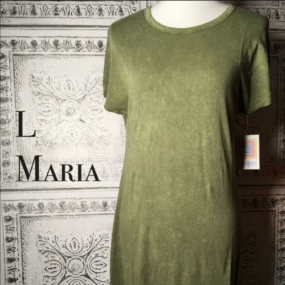 LuLaRoe Dresses & Skirts - 💚🆕Mineral Acid Wash Olive Green LuLa Maria NWT💚
